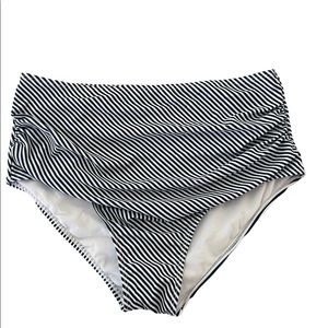 Shein Striped High Waisted Bikini Bottoms